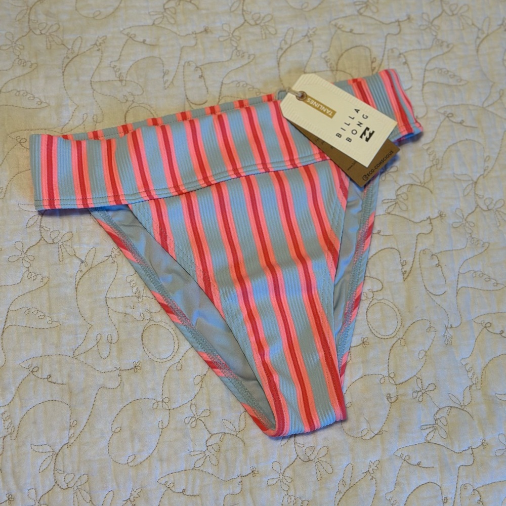 NWT Billabong ‘Surf Stripe’ Aruba Skimpy Bikini Bottoms